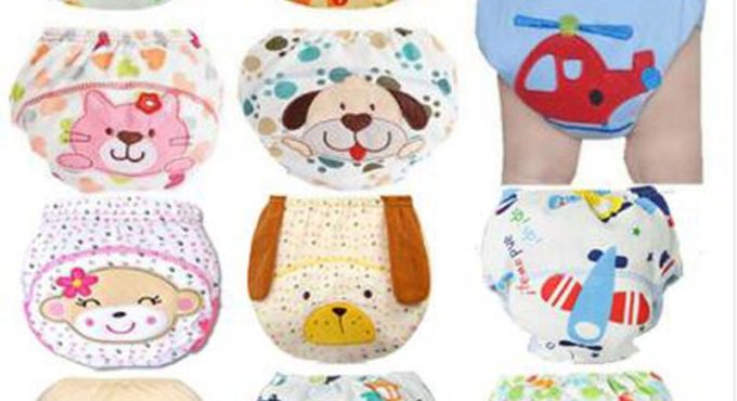 Cute baby diapers reusable nappies cloth diaper washable Baby cotton pants for training