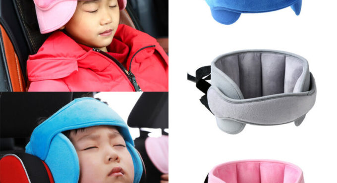 Child Car Seat Head Support Protector Belt Soft Safe Sleep Headrest Solution Pillows Belt Stroller Soft Baby Head Support