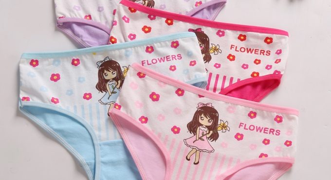 4 Pcs/Lot Baby Girls Panties Cute Cat Cartoon Briefs Stretch Breathable Panties For Girl Kids High Quality Cotton Soft Underwear