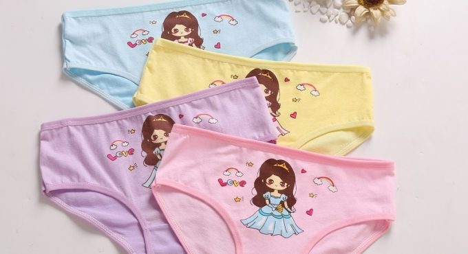 4 Pcs/Lot Cotton Soft Panties For Girls Lovely Baby Girls Underwear Cartoon Cat Briefs Breathable Children Panty Kids Underpants