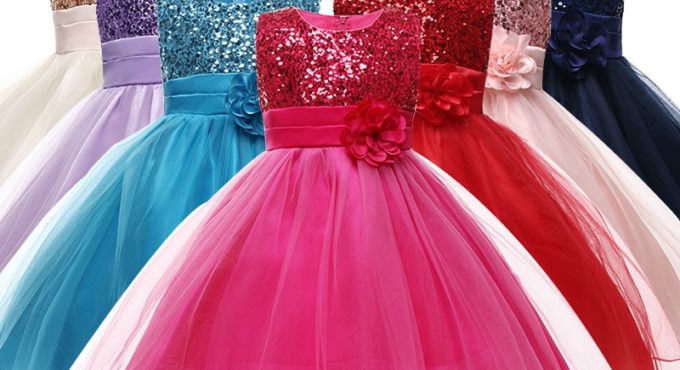 Children Halloween Girl Costume Princess Dress Toddler 7 Colors Candy Wedding Dresses for Girls Flowers Kids Holiday Gift