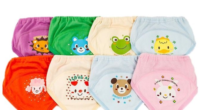 4pcs/Lot Baby Diaper Reusable Panties 4 Layers Training Shorts Toddlers Washable Nappy