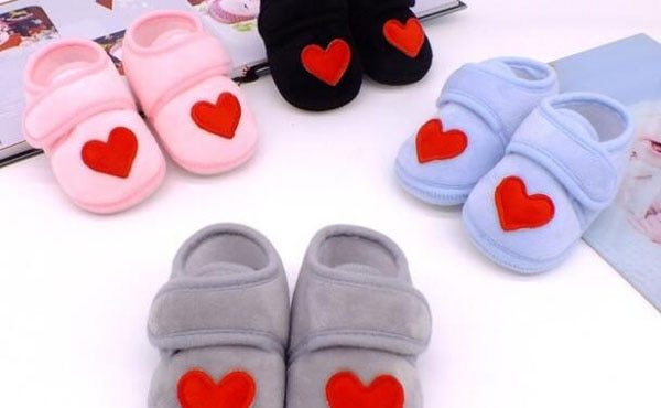 Baby Shoes Red Heart Newborn Pink Girls Infant Shoes Prewalkers Crib Shoes Nonslip Black Baby Boys 2019 New SandQ Baby Sweet