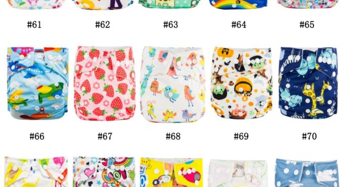 Babyland 15pcs Baby Cloth Diapers+15 sets Embroidery Diapers Absorbents Washable Diapers Reusabe +5pcs Bamboo Cotton Inserts