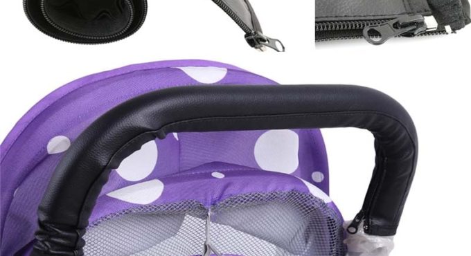 New Baby Pram Stroller Armrest Cover Case PU Leather Protective Cover For Armrest Handle Wheelchairs Foldable And Washable