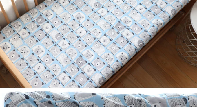 Baby Crib Fitted Sheet Cotton Baby Cot Bedding For Newborns Kid Bed Mattress Cover With Elastic For Children Accept Custom Make