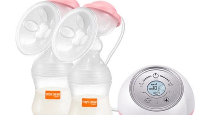 MyCarol Double Electric Breast Pump Rechargeable Battery Breast Feeding Pump BPA Free XN-D212