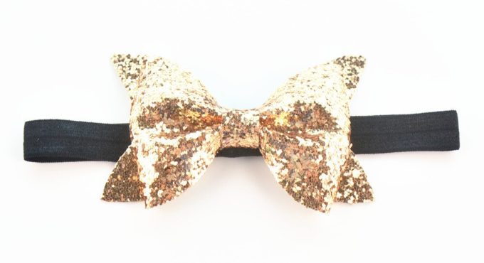 Baby Elastic Sequin Glitter Headbands Infant Hair band with Gold Bling Knot Hairbow Girls Photography Hair Accessories 120pcs