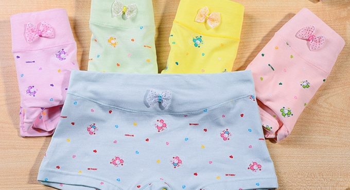 Cartoon Kids Girl Underwear For Baby Children Boxer Underpants Briefs Girls Pants Combed cotton Bow Panties Underwear For 3-9Y