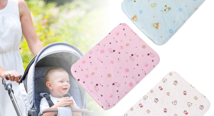 Baby Changing Pad Reusable Waterproof Stroller Diaper Folding Soft Mat Washable