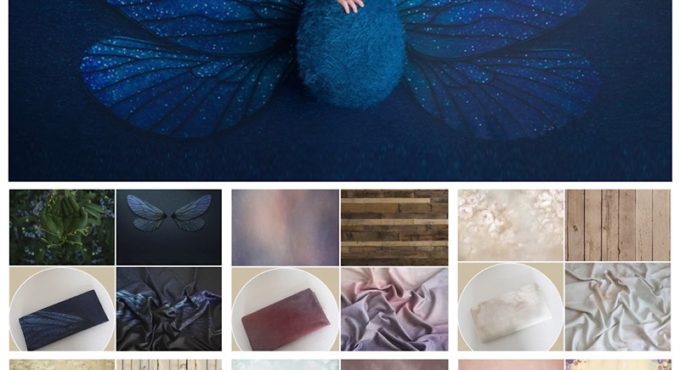 Newborn Photography Props Double Sided Nano Backdrops Fabric Baby Photoshoot Simulation Floor Background Baby fotoshooting Props