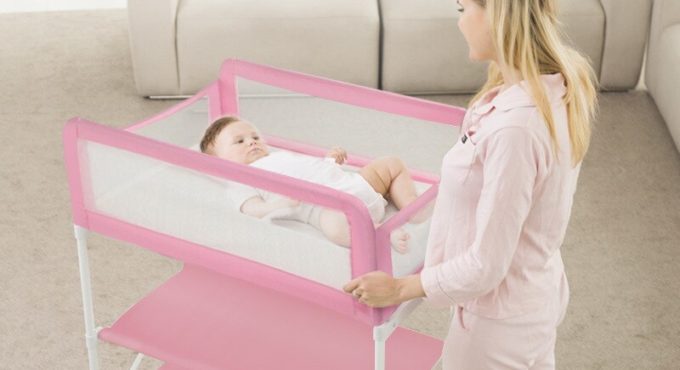 Baby Bed Diaper Table Baby Cradle Bed Small Cradle Bed Children's Bed Foldable Adjustable Height