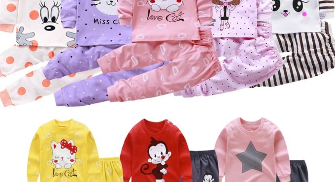 Children Pajamas Baby Clothing Set Kids Unicorn Cartoon Sleepwear Autumn Cotton Nightwear Boys Girls Animal Pyjamas Pijamas Set