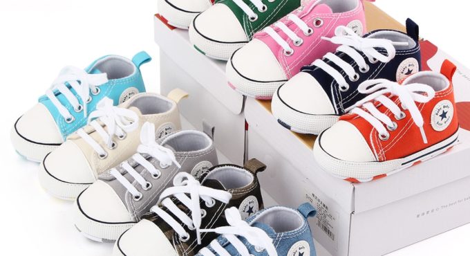 New Baby Canvas Sneaker For Newborn Sport Shoes For Baby Boys Girls Infant Toddler Soft Bottom Anti-slip First Walkers 0-18 M