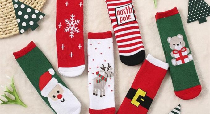 Winter socks twins baby boys and girls socks warm happy Christmas socks for toddler stuff gift elk/Santa/snow flake Chaussette