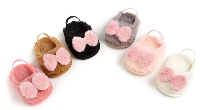 0-18M Newborn Infant Baby Girls Crib Shoes Soft Plush Bow Princess Shoes Toddler Girls Gifts