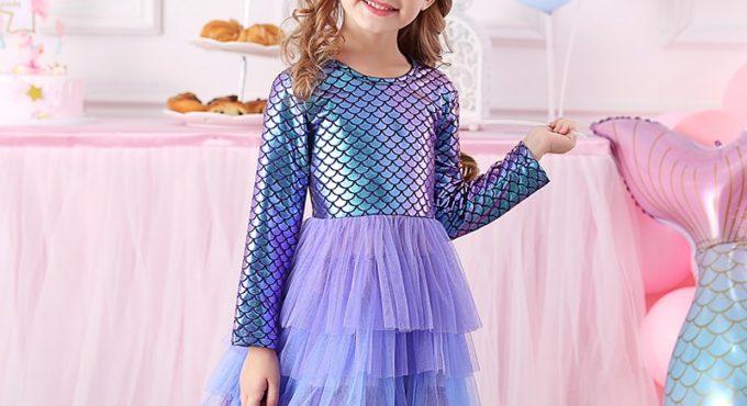 VIKITA Girl Princess Dress Autumn Wedding Birthday Party Tutu Vestidos Kids Dresses For Girls Children Christmas Costumes