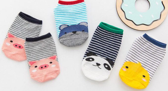 Cartoon Panda Animal Baby Unisex Breathable Anti Slip Sole Floor Crew Socks