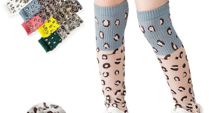 Baby Girl Socks 2-8 Years Newborn Glass Silk Mid-tube Socks Summer Socks Knee Highs Mid Socks Leopard-printed Glass Silk Socks