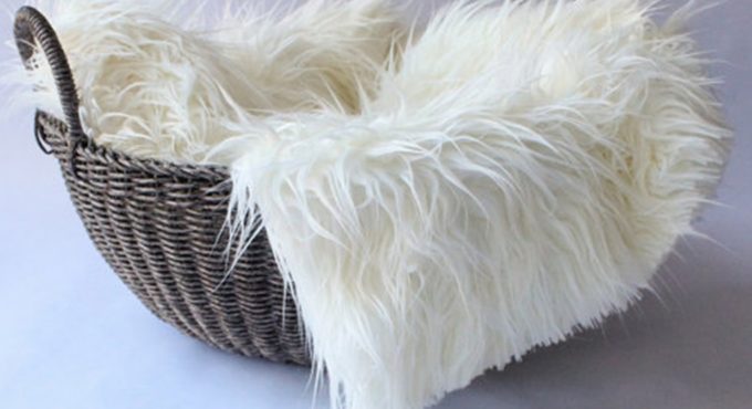 High Quality Newborn Photography Props Soft Baby Blankets Baby Faux Fur Background Photo Props 50X60CM