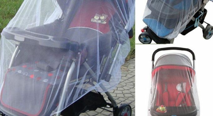 Newborn Infant Baby Stroller Pushchair Mosquito Insect Net Safe Mesh Buggy(White/Blue/Pink/Purple)