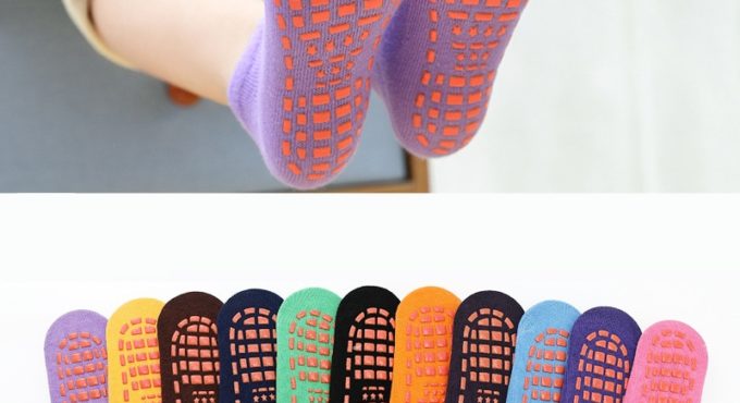 Autumn Winter Spring Summer Breathable Non-slip Floor Socks Boy Girl Socks Home Baby Kids Socks Cotton Candy Color Ankle Socks