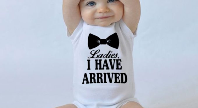 Ladies I Have Arrived Print Funny Newborn BoyBodysuit Cute Letters Print Short Sleeve Infant Baby Jumpsuit Outfit 0-24M