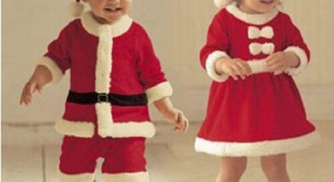 Christmas Baby Santa Claus Cosplay Costume Baby Boys Long Sleeve Clothes Baby Toddler Girls Dress Cute Infant Winter Baby Dress