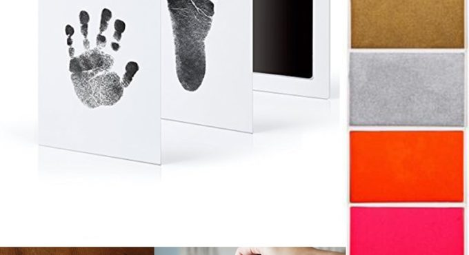 Baby photo frame Baby footprint Non-Toxic Photo frame DIY Handprint Footprint Imprint Kit Baby Souvenirs Casting Clay Print