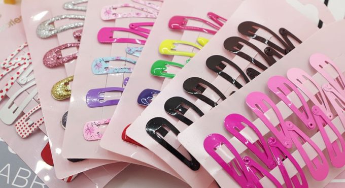 10 PCS New Lovely Cartoon Heart Type Metal Candy Color Girls Hairpins Hair Clip Kids Headwear Children Accessories Baby BB Clips