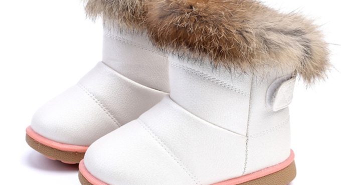 Baby Snow Boots for Girls Boys Winter Boots Baby Rabbit Fur Warm Plush Winter Shoes Kids Warm Cotton Shoes Boots