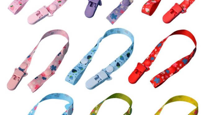 Newborn Baby Pacifier Holder Clip Fruit Print Adjustable Baby Pacifier Dummy Clip Nipple Holder Lanyard Nursing Leash