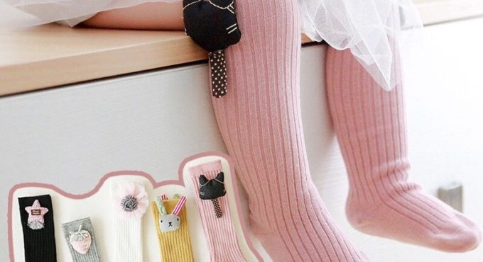 New Fashion Cute Baby Kids Girls Cotton Stockings Hosiery 5 Colors