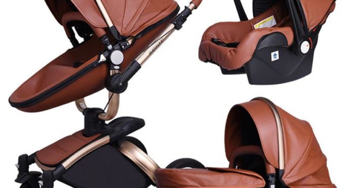 Free shipping high landscape baby Stroller 3 in 1 newborn pram 360 degree rotation car two way baby carriage SUV suspension car