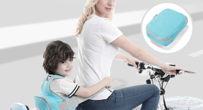 Child Safety Vest Belt Adjustable Kids Seat Belt Cartoon Electric Bicycle Seat Belt Back Hold Protector For Kids Travel Riding