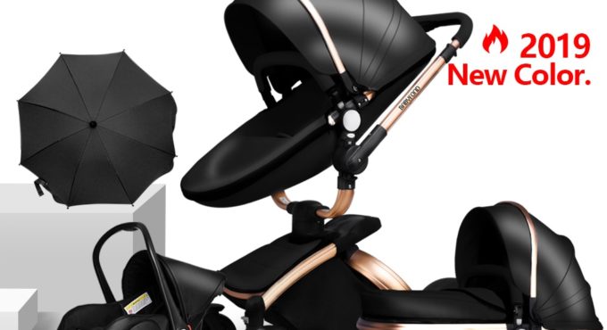 Babyfond 3 in 1 Luxury Baby Stroller Fashion Carriage with car seat gold frame EU Pram Umbrella send gifts No Tax Free Shipping