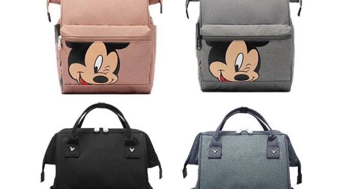 Disney 2020 New Cute Mickey Mummy Maternity Diaper Bags Waterproof Baby Backpack Bag Travel Baby Bags for Mom Multifunctional