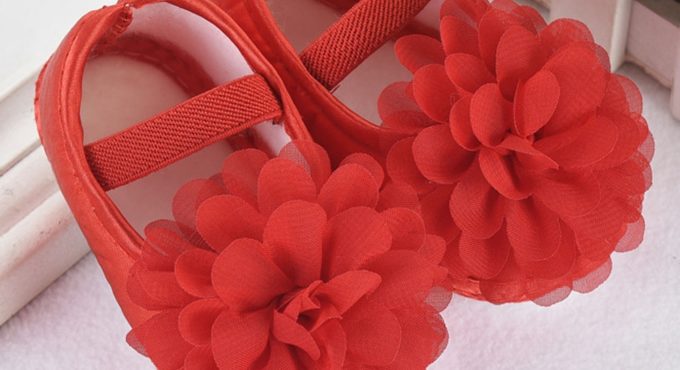 Baby Shoes Girls 2021 Newest Arrival Toddler Kid Baby Girl Chiffon Flower Elastic Band Newborn Walking Shoes