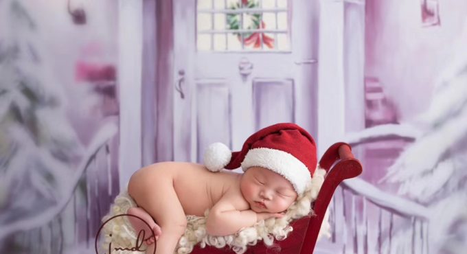 Newborn photography props Christmas new retro hundred days snow car baby props studio photo