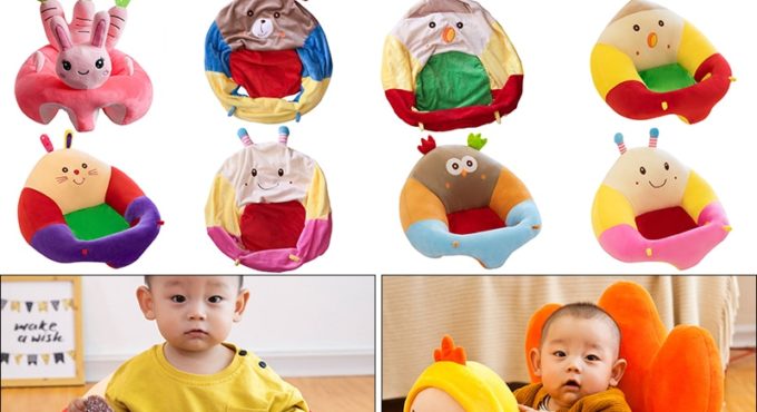 Sofa Support Seat Cover Baby Plush Chair Learning To Sit Babi Nest Toddler Nest Puff Washable without Filler Cradle Sofa Chair