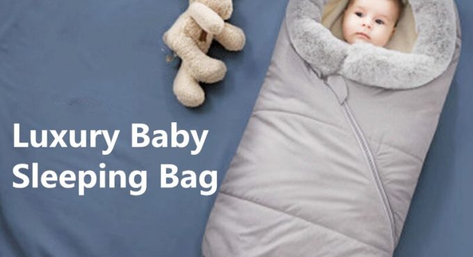 Baby Sleeping Bag Infant Winter Bed Luxury Bag for Stroller thick Warm Wheelchair Envelope Sleepsack Baby Stroller Accessories