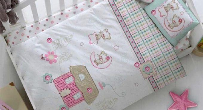 100% COTTON Made in Turkey CATS Infant Baby Crib Bedding Bumper Set For Boy Girl Nursery Cartoon Animal Baby Soft Antiallergic