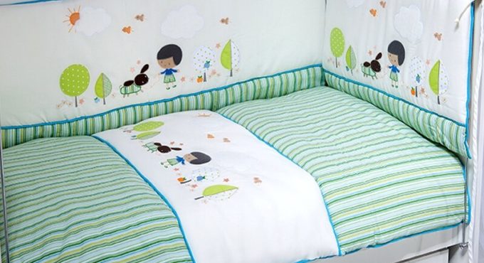 Baby Crib Bedding Bumper Set For Boy Girl Nursery Cartoon Animal Baby Cot Cotton Soft Antiallergic Made in Turkey FRIEND Infant