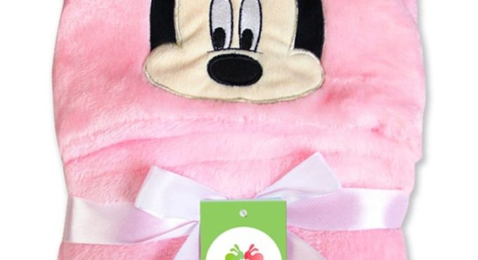 Disney Baby Bath Blankets Mickey Minnie Stitch Cute Cartoon Shape Kids Hooded Blanket Bathrobe Cloak Boy Receiving Neonal