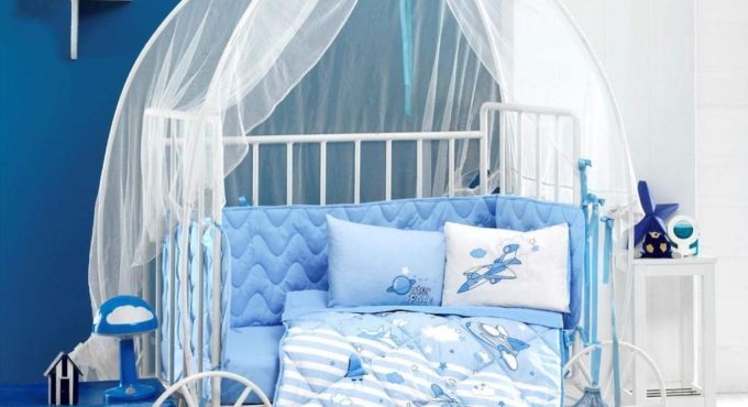 Infant Baby Crib Bedding Bumper Set For Boy Girl Nursery Cartoon Animal Baby Cot Made in Turkey SPACE Cotton Soft Antiallergic