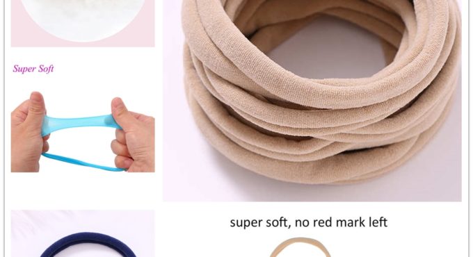 11pcs/lot Soft Nylon Headband for Baby Girl DIY Hair Accessories Elastic Head Band Kids Children Fashion Headwear Baby Turban