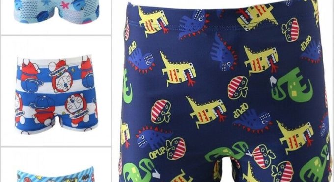 Kid Children Boys girls Cartoon Print Stretch Beach Swimsuit Swimwear Pants Shorts 2018 new swimwear,kids boy swimming trunks