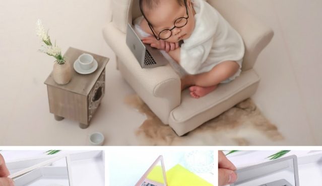 Photography Prop Mini Laptop Newborn Baby Shoot Accessory Creative Props Baby Modern Theme Photography Decoration Novel Ornament