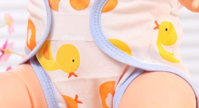 Baby Infants Breathable Soft Cotton Diaper Pants Reusable Cartoon Nappy Adjustable Waist Design Lovely Print Reusable Baby Nappy