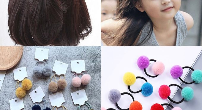 Winter Rabbit Fur Ball Hair Ties Lovely Mini Pom Pom Ball Elastic Hair Bands Scrunch For Kids Girls New Sweet Hair Accessories